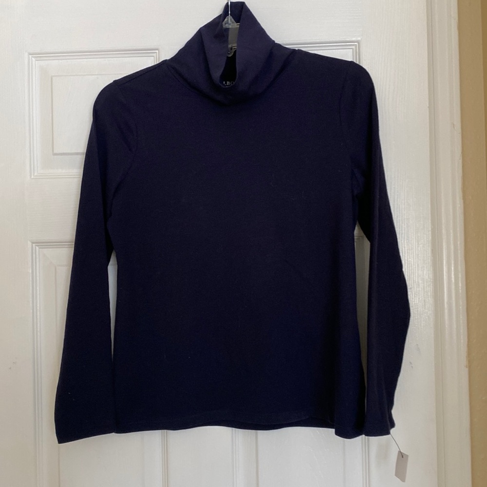 Talbots womens MP navy blue turtleneck
